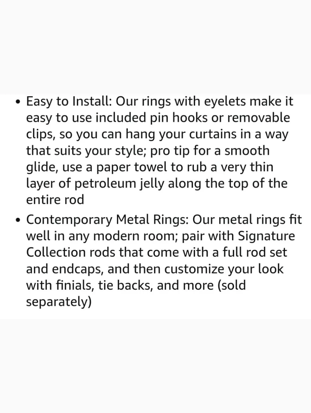 Blast Home NWT 18-Pack Luxury Premium Metal Curtain Rings In Brushed Gold 1.5